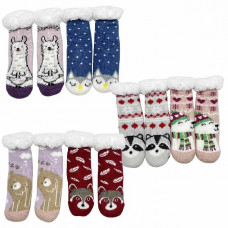 CALZINI INVERNALI SHERPA BIMBO ZOO ANTISCIVOLO ASS. (12pz)